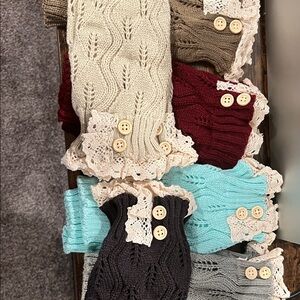 Lace-Trim Knit Women's Sweater - Multiple Colors